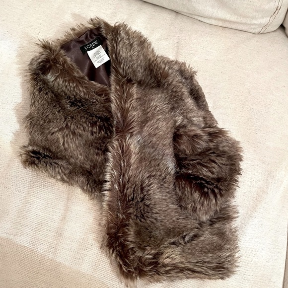 J. Crew Accessories - J.Crew Faux Fur Stole Scarf